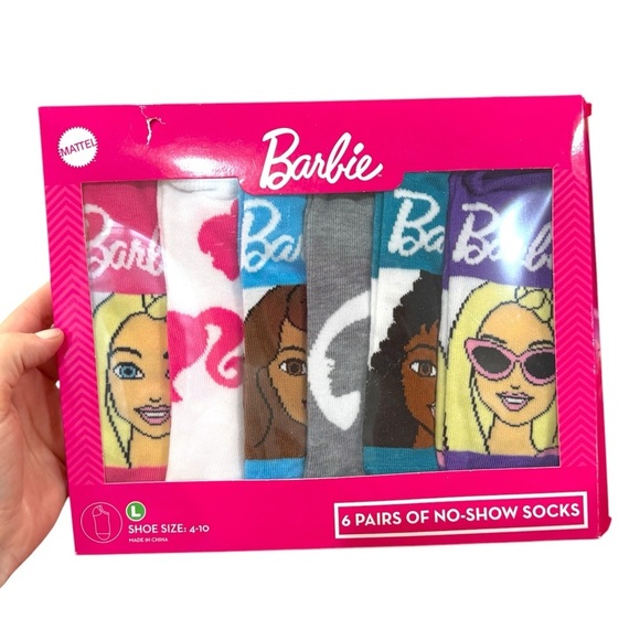 Barbie Other - Barbie No-Show Socks Set - Pink, Blue, Gray